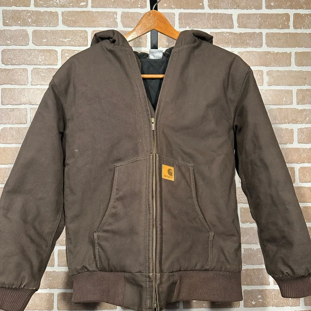 Carhartt Brown Hooded Work Jacket